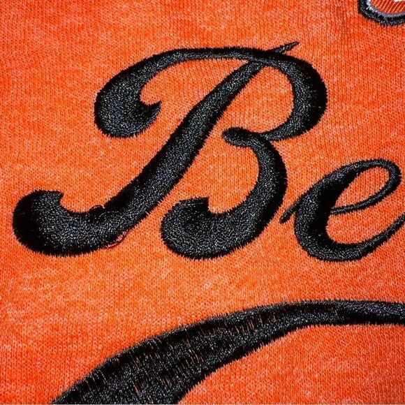 Mercer Bears Orange and Black Sweatshirt with hoodie and kangaroo pocket SZ Sm - Picture 6 of 10